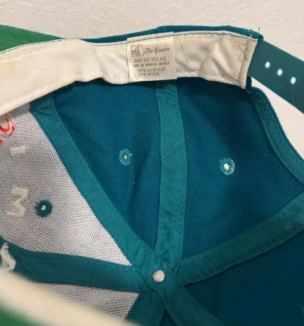 Vintage 90s Miami Dolphins The Game Embroidered Snapback Hat